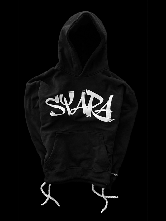 SYARA BLACK BONDED HOODIE